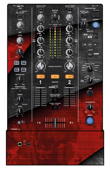 Pioneer DJ DJM 450 Skin Steelay Red